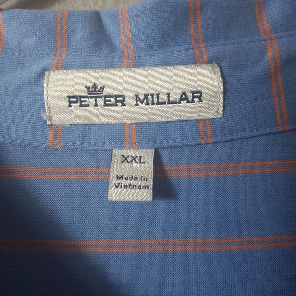 Peter Millar Crown Sport Polo XXL Blue Orange Stripe Performance Golf Putter - Picture 3 of 8